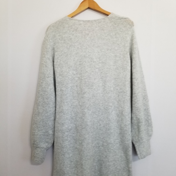 NWT Isabel Maternity Gray Faux Wrap Sweater Dress Size Large - Picture 6 of 9